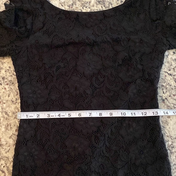 White House Black Market Black Lace 3/4 Sleeve Sheath Dress XXS DD2 - Picture 12 of 12